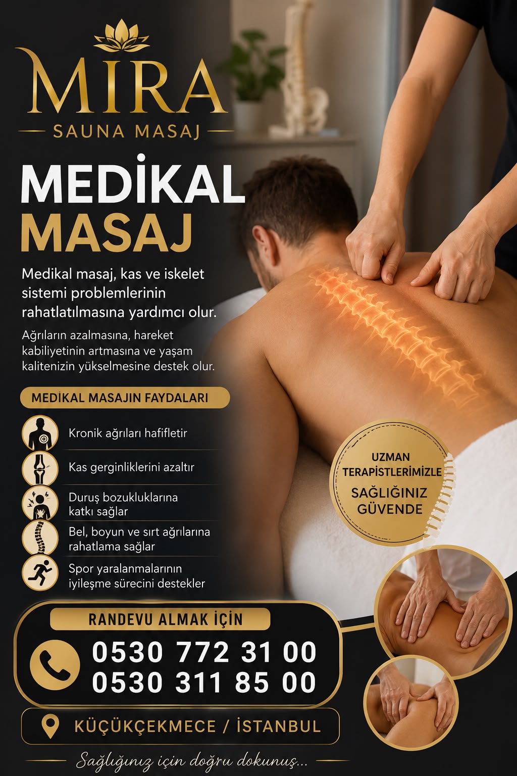 Medikal masaj afişi